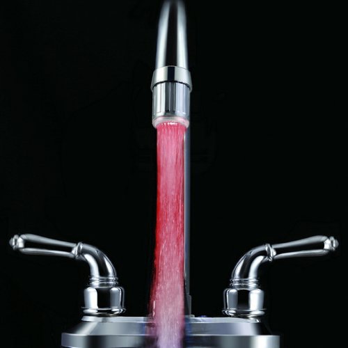 MagiDeal LED Licht Wasserhahn Armatur Spültischarmatur Küchenarmatur mit 7 Farben - 4