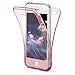 Produktbild Hülle für iPhone 5S ,Silikon Hülle für iPhone SE,Surakey für iPhone 5S Double Side Full Body Silikon Schutzhülle, Schön Ultra Dünn 360 Degree Full Body Transparent Vorne und Hinten Handyhülle Schutzhülle Durchsichtig TPU Crystal Clear Case Backcover Slimcase Handyhülle Full Cover Case Hülle Cover Tasche Vorderseite + Rückseite beidseitiger Schutz Full Handytasche TPU Silikon Komplette Schale Bumper Case Coverfür iPhone SE/5/5S - Rose Gold