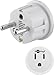 Produktbild Netzadapter US/Japan-Buchse (Typ B, NEMA 5-15, 3-polig) - Schutzkontaktstecker (Typ F, CEE 7/4) weiß (2 Stück)