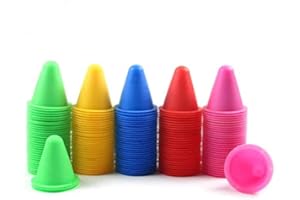 JPUDINOR Hitasche Conos de Tráfico Slalom Patines Roller Skating Pila Obstáculo para Educación Física y Entrenamiento Deportivo 50 Piezas