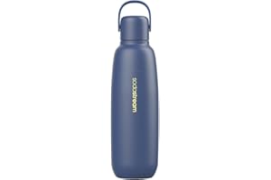 SodaStream Fizz&go Cool Bouteille en métal bleu de 0,9 l - Passe au lave-vaisselle - Compatible avec Duo, E-Duo, Terra - Garde au chaud et au froid jusqu'à 12 heures - Sans BPA - 1 pièce