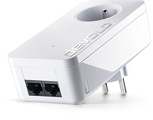 Devolo - 8120 - CPL dLAN 1000 duo+ (1000 Mbit/s, 2 Ports Ethernet, Boitier Compact, Réseau CPL, Connexion Internet Facile via la Prise de Courant) Blanc
