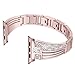 Produktbild Strap Band,Janly Geeignet für Apple Watch Series 1/2/3/4 38 / 40mm Sector Diamond Bracelet Strap (Rosa)