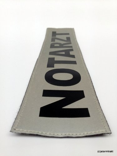 NOTARZT 3M Rückenschild 38x8cm matt silber