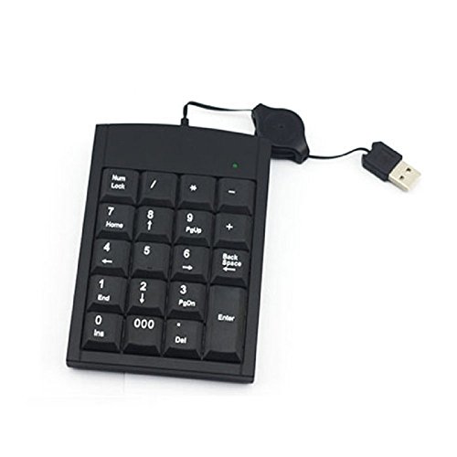 Preisvergleich Produktbild Tonsee 19 Tasten USB numerischer Tastatur Zahlentastatur für Laptop Desktop PC