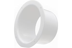 H&C VENT Kołnierz przyścienny 100 mm Złączka do rur wlotowych do kanału wentylacyjnego PVC - średnica 100 mm - Płyta ścienna HVAC Air System