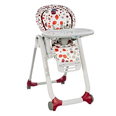 Chicco Polly Progres5 Chaise Haute avec 4 Roues Cherry
