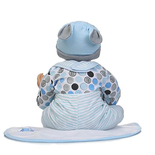 NPK NEW 22'' 55CM Silicone Lifelike Reborn Baby Doll Newborn Boy Dolls Cute Smiling Baby Gift Free Magnet Pacifier Dummy