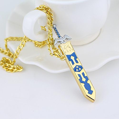 Game Legend Of Zelda Removable Master Sword Cool Pendant Gold Color Necklace
