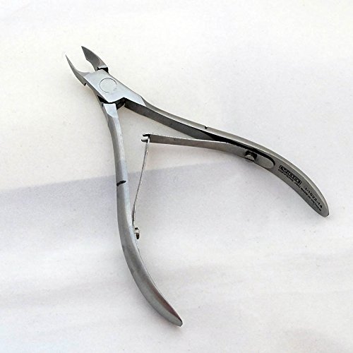 Viba Professional Stainless Steel Cuticle Nippers, American Handle, Brush Finish, Double Spring, 5mm Jaw (Half Jaw)