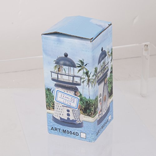 13.5cm Metall Leuchtturm Strandlicht maritime Kerzenhalter Seedekor #1 - 3
