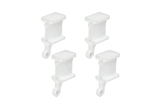 TOKPLNU Curtain Rail End Stops White for Flexible Bendable Curved Curtains Track, Curtain Rail End Caps, 4pcs