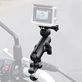 CAMOLO GoPro Hero 10/9/8/7/6/5/4 camera holder for action cameras and more, 360 &deg; handlebar camera holder, 1/4