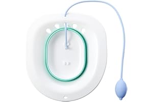 JRANTER Sitz Bath - Steam Seat Over The Toilet Foldable Sitz Bath Basin for Soaking by Seat for The Toilet- Perineal Bath for Hemorrhoidal Relief, Pregnant Women, Elderly (Green Foldable)