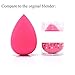 Dolovemk® | Extra Large Beauty Egg Blender Makeup Sponge Face Foundation Blending Puffs, Height:8.5cm(Dry)/10cm(Wet) (Rose)