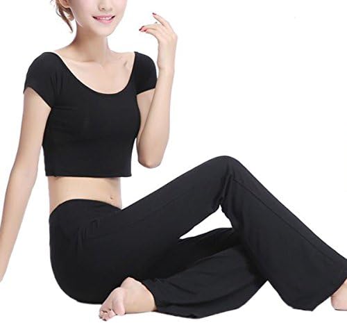 DANILE Ladies Summer Stylish Modal Perfect Thin Non See-through Outdoor Sports Trousers Fitness Yoga Pants,Black-S