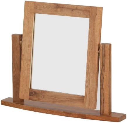 Rustic Oak Dressing Table Vanity Mirror - Furniture