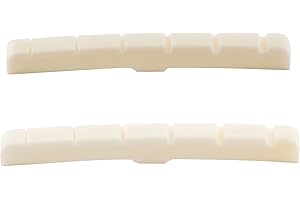Musiclily Pro 43mm Typu Strat Kość Siodełko Nut do Gitary Elektrycznej 6-strunowej Fender Strat/Tele 43x3,2x5,1mm (2 szt)