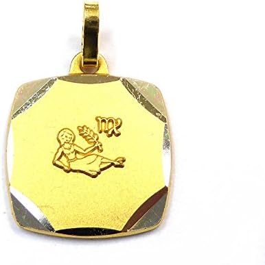 rougecaramel Jewellery – Zodiac Pendant "Virgo Gold similor 15mmx15 mm