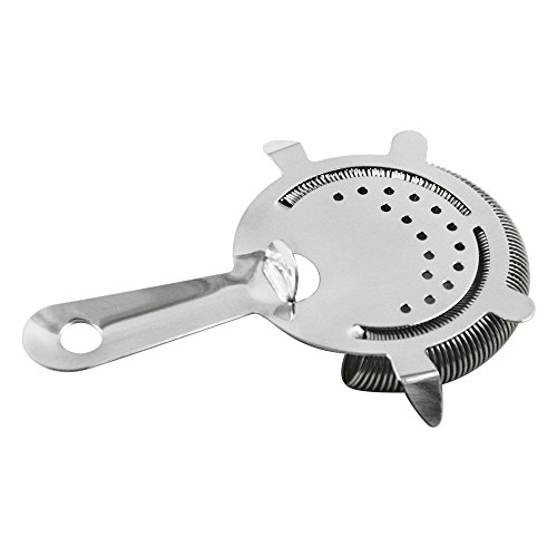 VKING Cocktail Sieb Edelstahl Cocktail sieb Barsieb Barstrainer Seiher aus Edelstahl mit 4 Gabeln - 3