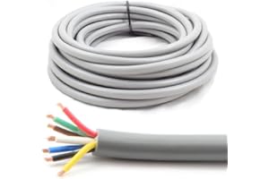 AUTOMARINE CABLES 7 Core 12S Cable 12v 24v Thin Wall Wire *21 AMP Rated with 29 AMP Earth* Trailer/Caravan LED Lights (5M)