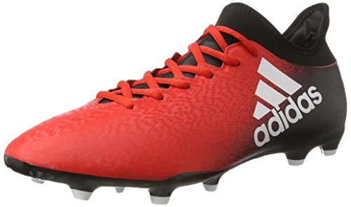 adidas X 16.3 FG, Botas de fútbol para Hombre, Rojo (Red/Ftwbla/Negbas), 41 1/3 EU