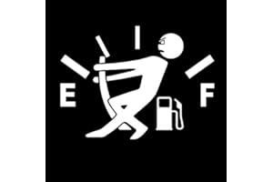 KUNFINE Calcomanía para el estilo del coche, el tanque está vacío, calcomanía de vinilo para decoración de coche, calcomanía para bricolaje, piezas de afinación (blanco)