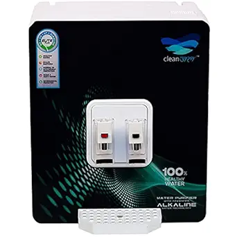 CLEAN JAL Elite Plus Black 2 Tap Hot & Normal Alkaline Water Purifier- Best Alkaline 8 Stages Of Purification 12 L Tank (Blue Alkaline)