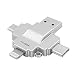 Portronics POR-812 Diski 4-In-1 Card Reader Connect With USB, Micro USB, Type C And Lightning (Mfi Certified) Silver RS.1799.00