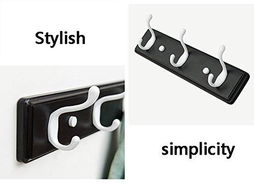 Preisvergleich Produktbild ZLL Wäscheständer Kleiderbügel schwarz Kleiderständer Kleiderhaken Kleiderhaken Wandbehang hinter der Tür Studie Wohnzimmer Kleiderständer,3 Haken