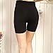Liang Rou Maternity Ultra Thin Stretch Adjust Waistband Short Leggings Plain Color Black 2-Pack