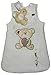 BABY SLEEPING BAG & TEDDY COMFORTER TOY 2.5 TOG COTTON 0-12 MONTHS (0-6 Months, Cream)