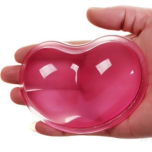 HIMRY weiche Handballenauflage Crystals Gel, Herz Form Gel Handgelenkauflage, Rutschfeste Fleckenresistente Silikon Flex Auflage, Pink, KXC5112 pink - 7