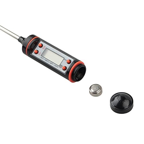 CAOLATOR Digitale Thermometer Küchenthermometer Haushaltsthermomete sofort lesbar mit langer Sonde, LCD-Bildschirm, Korrosionsschutz. Ideal für Braten, Grill, BBQ und Badewasser - 3