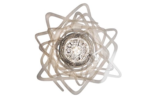 Slamp - Lámpara de techo Aurora fumé a mano, Made in Italy