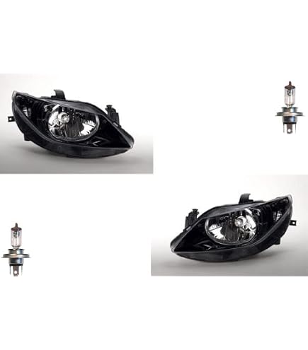 Phares Avant Gauche Et Droit Pour Seat Ibiza 6J (03/2008 - 02/2012) - Avec Ampoules H4 Et Clignotants Intégrés