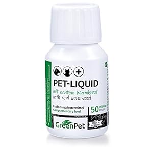 GreenPet Pet Liquid Desparasitación Anti Gusanos. Apto para perros, gatos y aves.