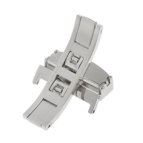 Edelstahl Faltschließe Schnellspanner Schnalle Ersatzschließe Armbanduhr - 22mm