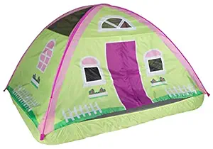Pacific Play Tents Kids Cottage House Bed Tent Playhouse - Fits Full Size Mattress
