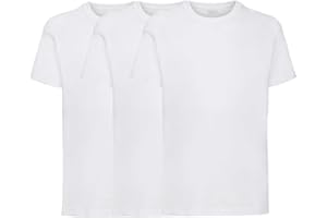 COOZO Unisex Kids Valueweight Pack of 3 Short Sleeve Plain T-Shirts