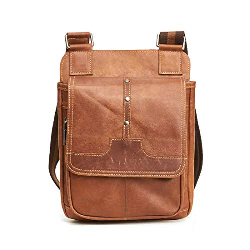Preisvergleich Produktbild Limeinimukete Mann kleine Leder Umhängetasche Handtasche Einzel-Schulter-Beutel Handtasche täglichen Beutel Aufbewahrungstasche leichte Umhängetasche Mannes Geldbeutel Arbeit Reise Sport Wanderung