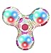 Price comparison product image Kingko® Ornamental Festoon Lamp Printed LED Light Tri Hand Spinner Finger Fidget Hybird Bearing Gyro Kids Adult Focus Desk Toy (F)