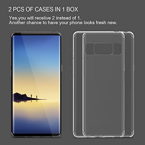 SPARIN Funda Samsung Galaxy Note 8  Carcasa Samsung Galaxy Note8 TPU Transparente  Flexibilidad  Funda de Silicona  Espalda Protecci  n Carcasa para Samsung Galaxy Note 8
