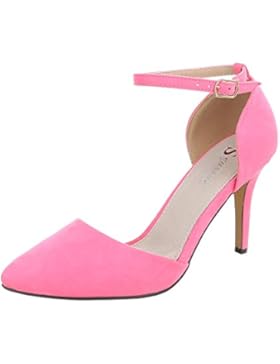 Ital-Design High Heel Pumps Damenschuhe High Heel Pumps Pfennig-/Stilettoabsatz High Heels Klettverschluss Pumps