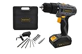 Powerland Perforateur sans fil adaptateur pour forets 14.4v 2 vitesses+ lithium 