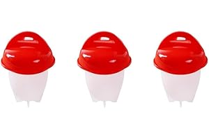 VORAE 3pcs Egg Boiler Egg Poachers Cups, Non Stick Silicone Egg Boiler Cups Egg Cooker for Kitchen, Easy to Clean, Fast Cooking Egg for Breakfast (3pcs)