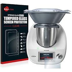 savvies Verre Trempé Compatible avec Vorwerk Thermomix TM5 Vitre Protection Ecran, Film Trempé de Verre, Dureté 9H