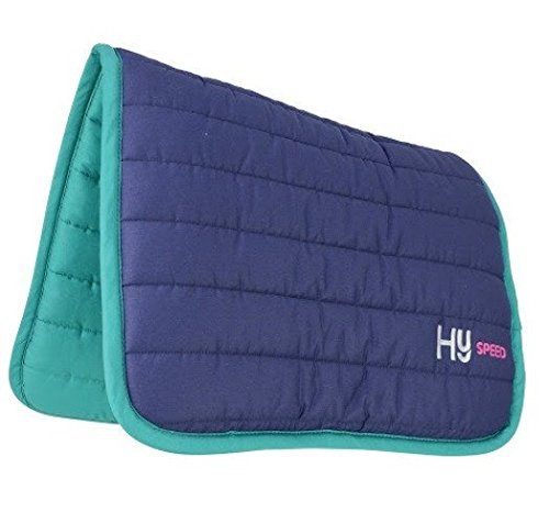 HySPEED-Two-Colour-Thick-Reversible-Comfort-Poly-Saddle-PadSaddlecloth-NavyTeal