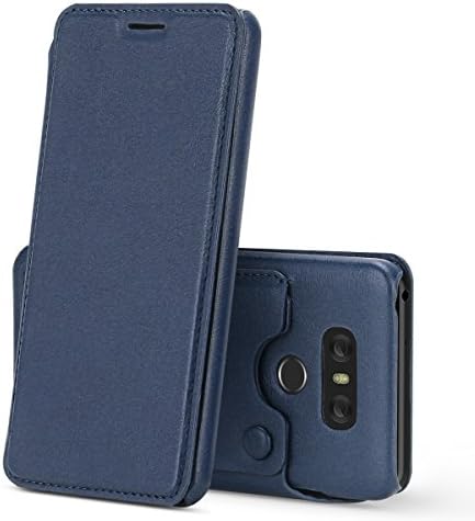 LG G6 Case, TSCASE Hybrid Shockproof Protective Premium PU Leather Case for LG G6 Slim Case Flip Cover for LG G6 2017 Release [Card Slots], Navy Blue