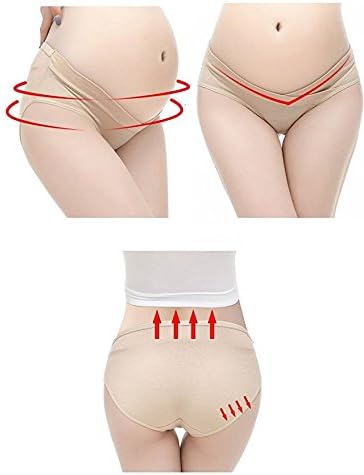 Sunsea Maternity underwear-Maternity Panties-Cotton hipster for pregnancy-4 pack (L)